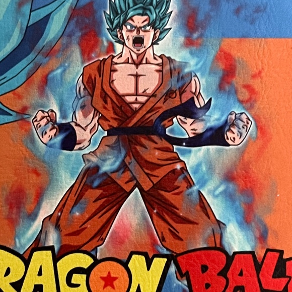 Dragonball Z Goku Powering Up Faux Leather Wallet Orange Blue - Picture 2 of 8